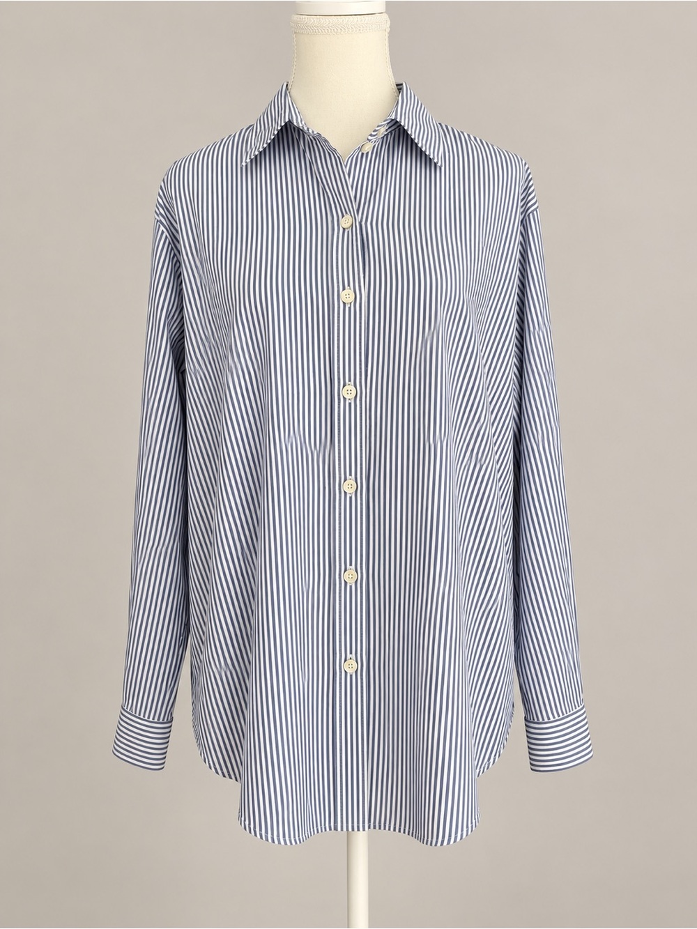 Aritzia Babaton Everyday Button-Up Cotton Striped Shirt